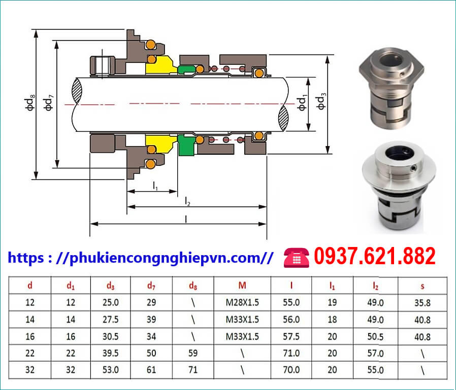 Phớt bơm trục đứng Grundfos-4(16)